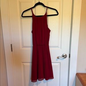 Red Chiffon Dress